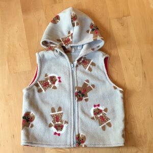 Handmade Gingerbread Holiday Christmas Fleece Vest